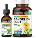 BIO KRAUTER Teinture de chlorophylle 2 Fl. Oz. & Dandelion 100 Capsules