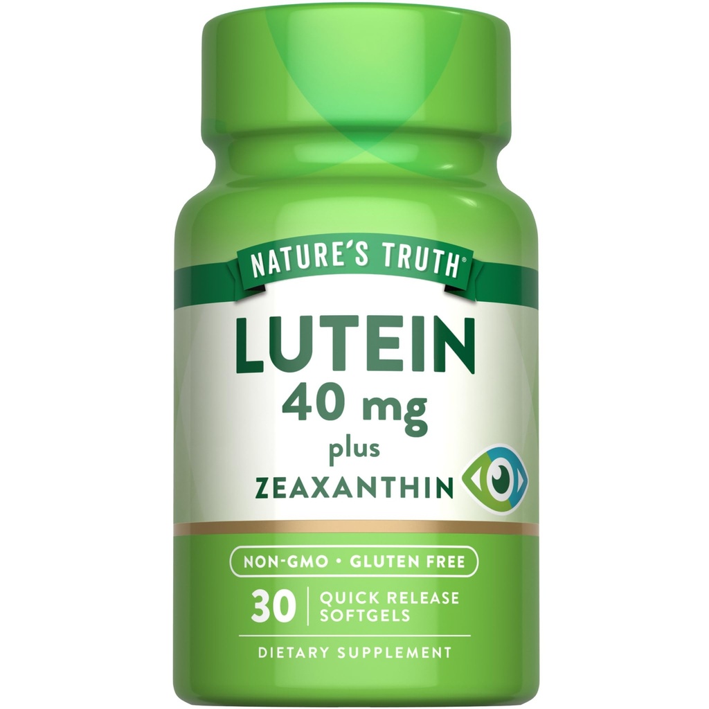 Nature's Truth Lutein und Zeaxanthin Ergänzung | 40mg | 30 Softgels | Non-GMO & Gluten Kostenlos