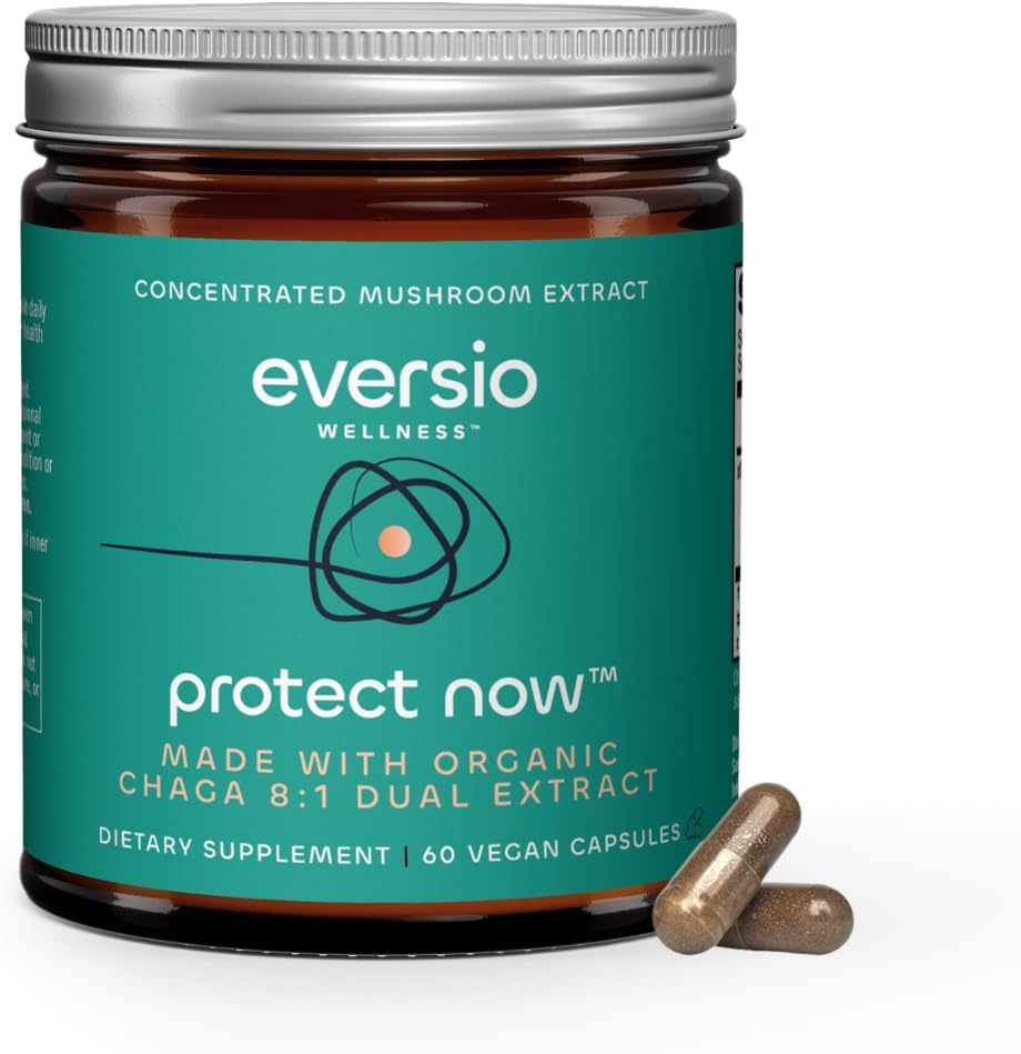 Proteggi ora Organic Chaga Mushroom Supplemento - 8:1 Dual Extract in 60 Vegan Capsule (450mg) 60 Serve - Organic Wild-Harvested Chaga