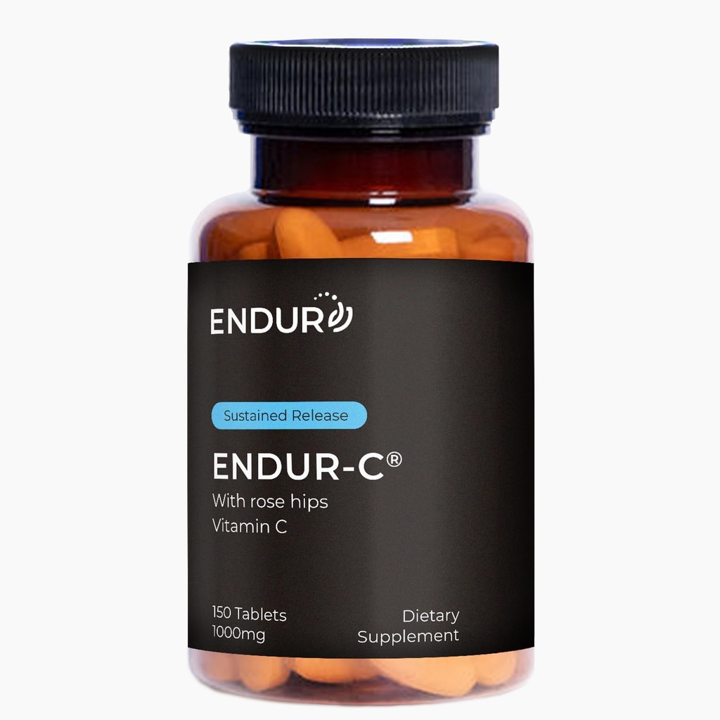 Endur ENDUR-C Vitamin C with Rose Hips, Supports Collagen Production, Antioxidant Protection & Gentle Digestion, Gluten Free, 1000mg (150 Tablets)