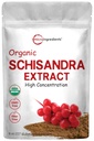 Poudre d'extrait de Schisandra biologique, 8 once, Adaptogène traditionnel et sans fil, supplément de Schisandra pur, soutient la désintoxication hépatique et la santé cognitive, aucun OGM