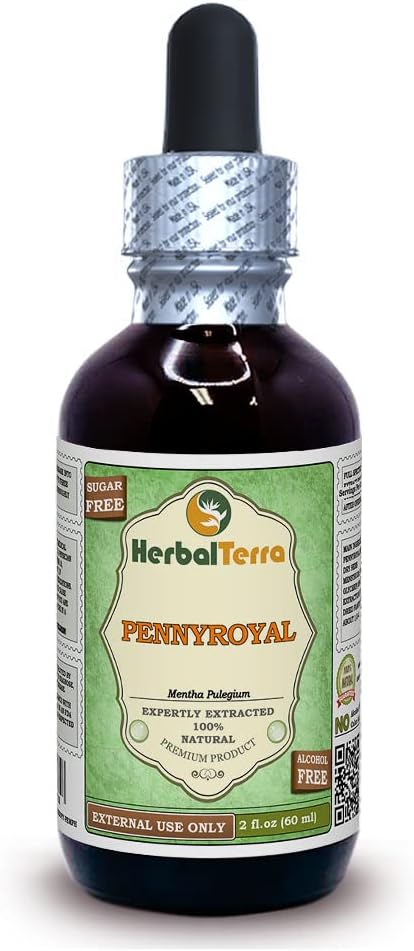 Pennyroyal (Mentha Pulegium) Glycerit, Organic Dried Herb Alcohol-Free Liquid Extract 2 oz