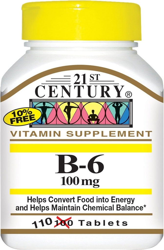 21e siècle B-6 100 mg - 110 comprimés, boîte de 6