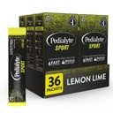 Poudre d'électrolyte Pedialyte Sport, hydratation rapide avec 5 électrolytes clés pour le soutien musculaire avant, pendant et après l'exercice, citron Lime, paquets de 0,49 oz (36 comte)