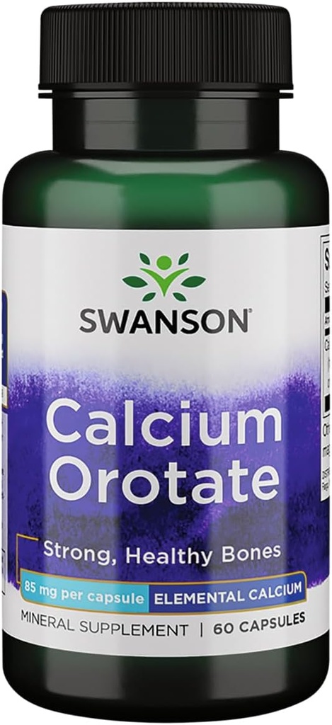 Swanson Calcium Orotate 85 Milligrams 60 Capsules