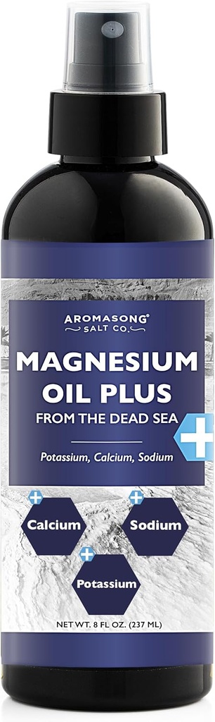 Aromasong Extra Strength Ultra-Pure Magnesium Spray (23mg Magnesium in jedem Spray) 8 Oz, bekannt für beruhigende Kopfschmerzen, und Beinstörung