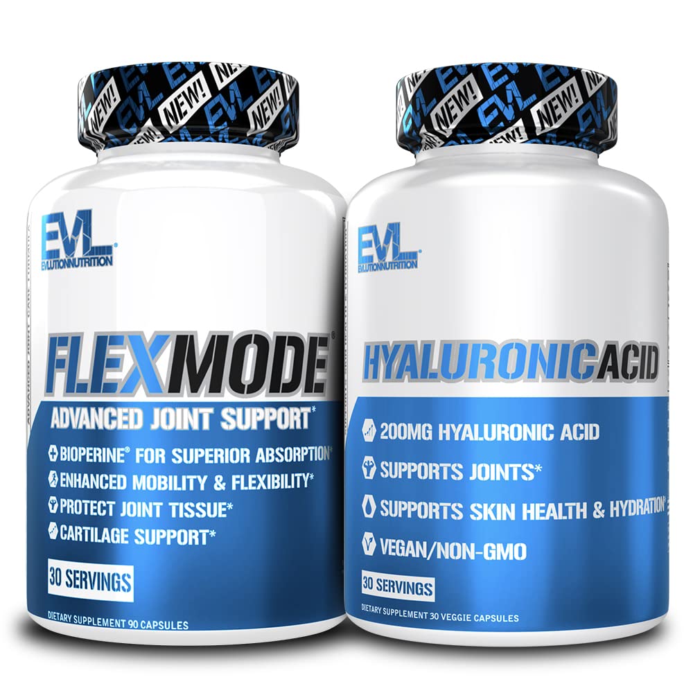 Advanced Joint Support Supplement Bundle - Kompletter Joint Support Stack mit Hyaluronsäure und FlexMode mit Joint Vitamins Glucosamine Chondroitin MSM und BioPerine für verbesserte Absorption