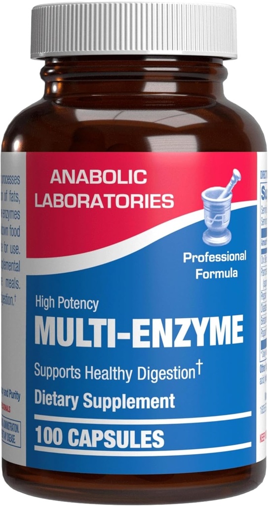 Enzymes digestionnelles multiples avec supplément à la bile d'oxygène - Supplément de digestion de force clinique avec enzymes pancréatiques pancréatiques pancréatiques pour le traitement des protéines et du gras