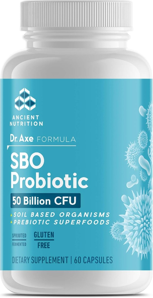 Probiotiques de nutrition ancienne, Gut Restore 60ct avec Ginger et Fenugreek, soutient les fonctions digestives, réduit la diarrhée, la constipation, le gaz et le bluff, mélange de superaliments, 50 milliards d'UFC*/Serving