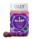 OLLY Sleep Gummy, 3mg Melatonin, L-Theanin, Kamille, Zitronenbalsam, Schlafmittel, BlackBerry, 90 Count