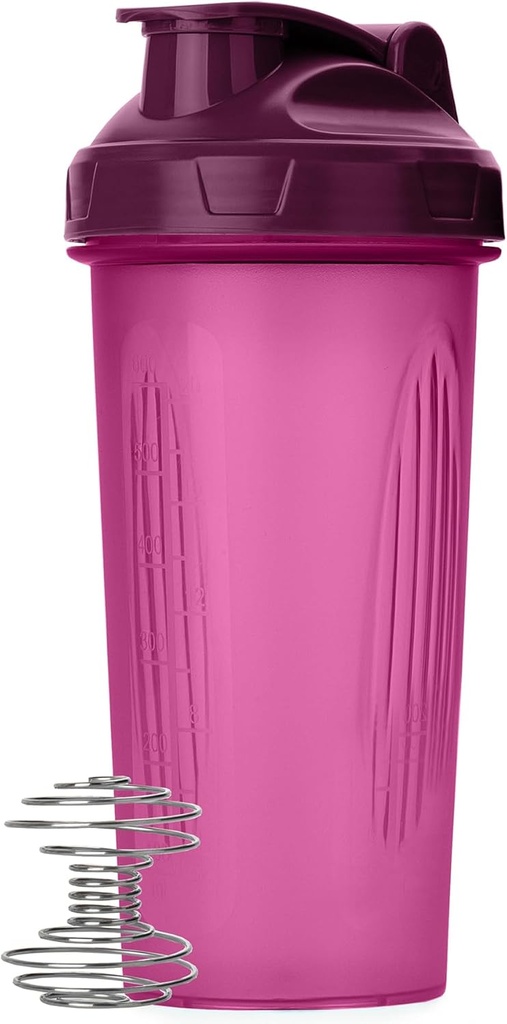 Mr. Pen- Shaker Bottles for Protein Mixes, 28 oz, 1 Pack, Purple, Protein Shaker Bottle with Wire Whisk Ball, Blender Bottle