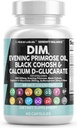 Saubere Nutraceuticals DIM Abend Primrose Black Cohosh Calcium D-Glucarate Sulforaphane Flax Seed Extract - Hormonelle Unterstützung Vitamine für Frauen mit Dong Quai - 60 Caps