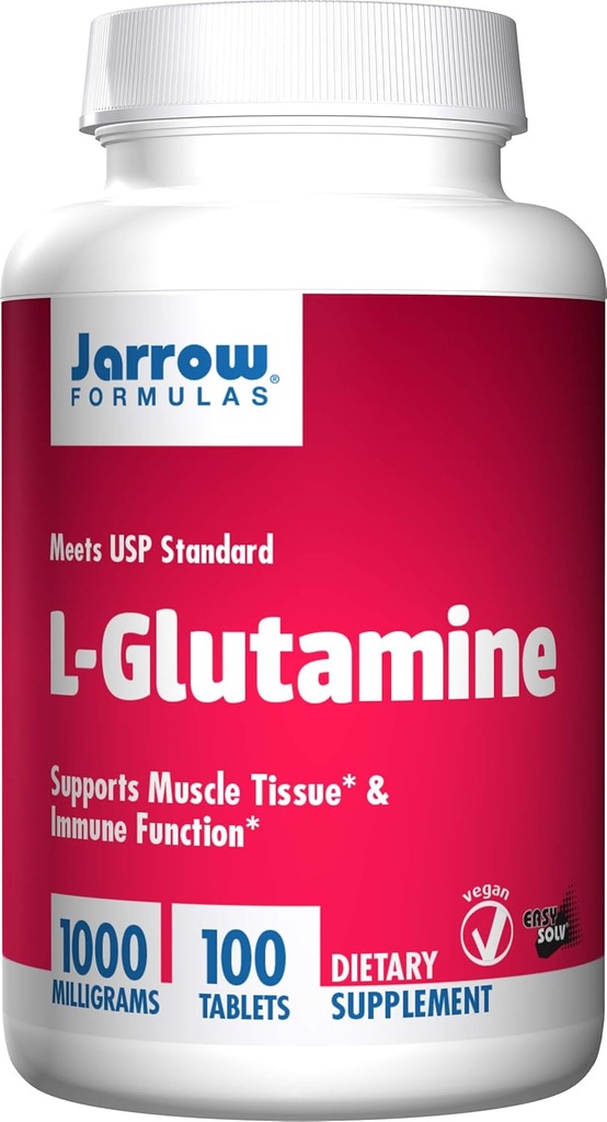 Jarrow Formeln Jarrow Formulierungen Jarrow L-Glutamin Tabs, unterstützt Muskelgewebe & Immunfunktion, 1000 mg, 100 Count