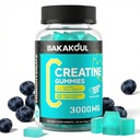 Kreatin Monohydrate für Männer & Frauen - 120 Zucker freie Gummie mit Magnesium Glycinat, L-Threonat, L-Taurine + Vitamin B12 für Muskelunterstützung, Energie Boost, 1 Packung