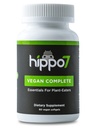 Hippo7 Vegan Vitamina Multivitamina completa B12, Vitamina D, Omega-3 DHA+EPA, Calcio, Iodio, Zinco & Ferro. (1 Bottiglia, 60 Softgels)