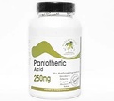 Acide pantothénique 250mg ~ 200 Capsules - Pas d'additifs ~ Suppléments à la nature