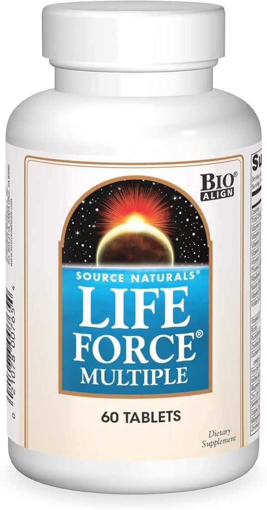 Fonte Naturals Life Force Multiple Daily Multivitamin High Potency Vitamine essenziali, Minerali, Antiossidanti e Nutrienti - Energy & Immune Boost - 60 compresse