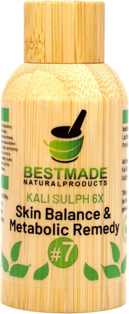 Kali Sulph 6X – Skin Balance & Metabolic Support, Verwendung für Pimples, Dry Skin, Runny Nose, Sneezing & Overall Seasonal Wellness, 350 Pellets