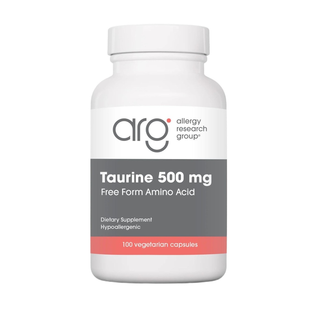 Nutrizione Taurina 500mg Supplemento - Supporto cardiovascolare, Aminoacido Free Form, Pure, Organico, Capsule Vegetariani - 100 Conte