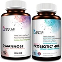 D capsule di mannosio e probiotici per le donne Bundle I Tratto urinario + Supporto per la salute vaginale I UTI e il controllo di infezione del lievito I Vegan, Gluten Free I Made in USA