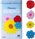 BioSwiss Kids Bandagen, Blumen geformte Selbstklebende Bandage Set, Latexfrei, sterile Wund Pflege, 50 Count