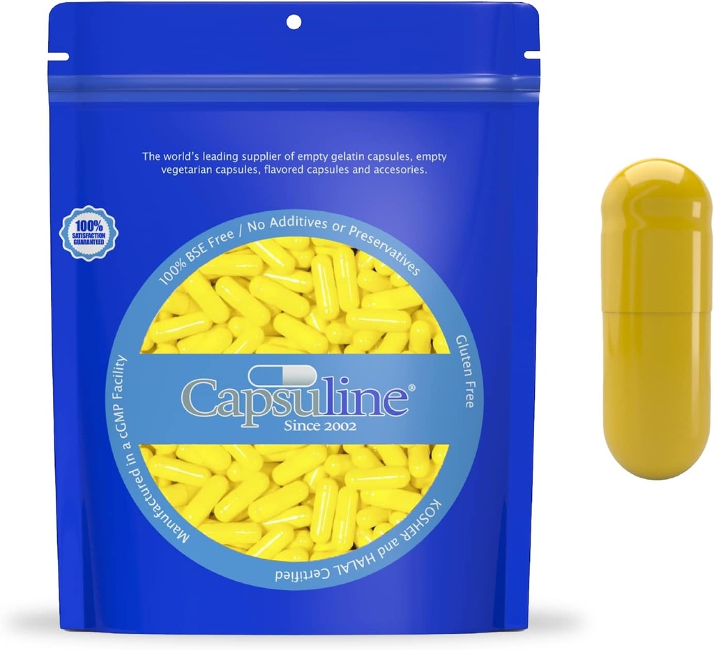 Capsuline - Giallo/giallo 10000 Conte |Kosher & Halal Certified |Gluten Free
