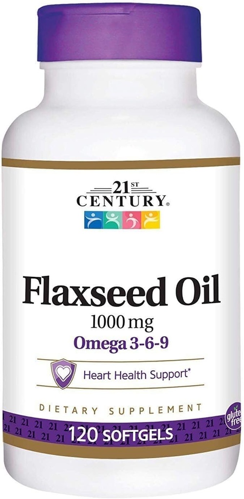 ikj Flaxseed Öl Omega 3-6-9 Nahrungsergänzungsmittel Softgels 1000mg 120 ct