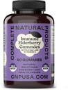 Elderberry Gummies - 60 Count Natural with Zinc, Vitamin C, & Elderberry (Sambucas)