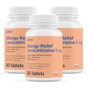 Curist Générique Dichlorhydrate de Levocetirizine 5mg en vrac (270 comprimés), pilules allergiques, 24 heures de soulagement de l'allergie - Allergie Médicament (3 boîtes de 90 comprimés)