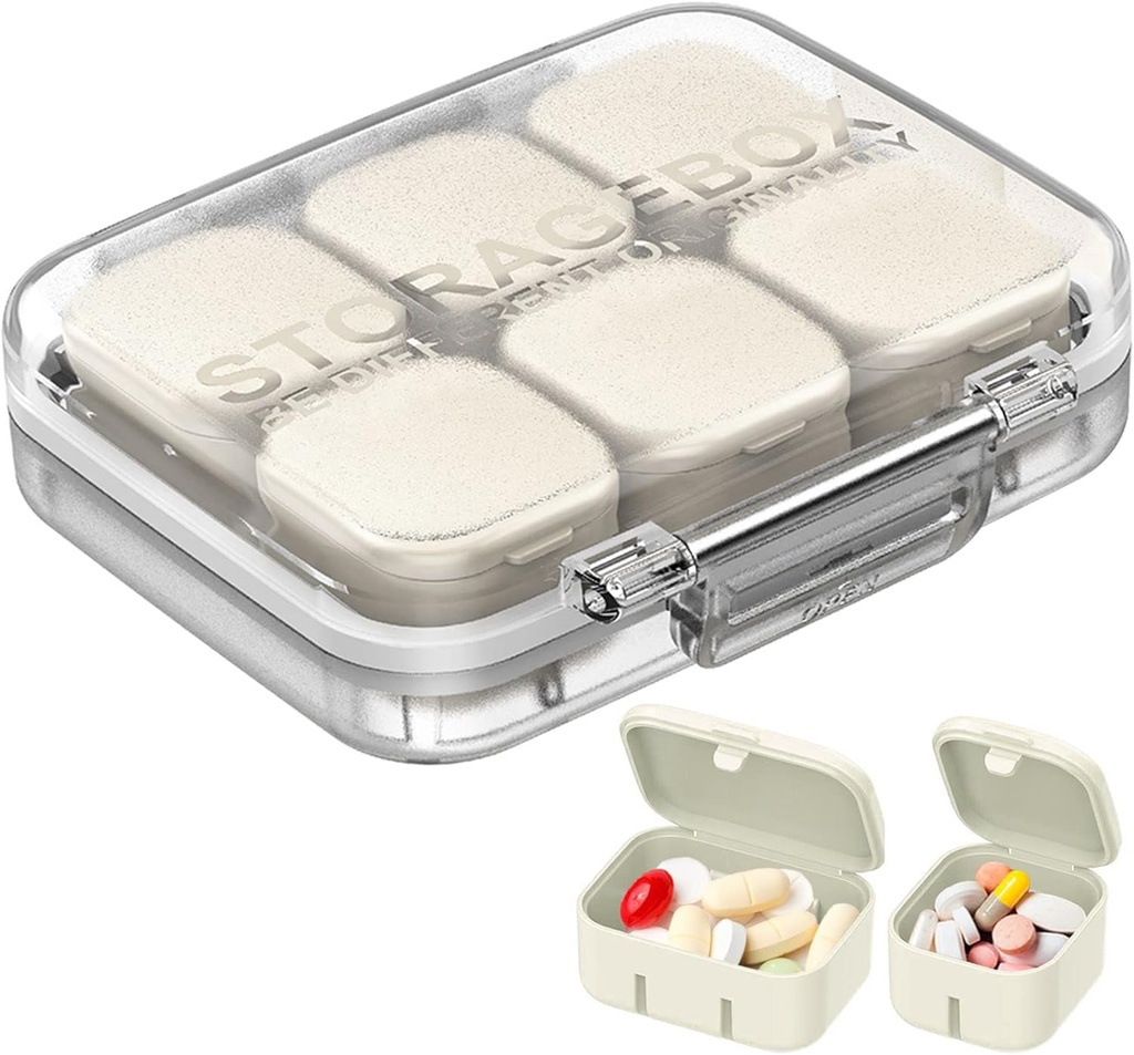 Pill Organizer SOFISO 4/6 Grid Free Assembly Travel Medicine Organizer 10 Day Pill Organizer Portable Pille Box Wasserdichte Pille Fall Tägliche Medikamente Carry Case für Vitamine, Fischöle, Ergänzungen