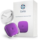 Livia Menstrual Pain Relief Device, Purple – Off-Switch für Periodenschmerzen – Tragbar & Diskretion – Wiederaufladbar, Bis zu 12 Stunden Batterie – Komplettset mit Stick-On Pads – Der Go-to Travel Partner