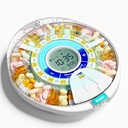 Dispenser automatico di pillole aggiornato per anziani con allarme: Dispenser di pillole intelligenti con LCD 28-Slot, Mix-Proof Tech & XL, Maggiore durata per la gestione della medicina quotidiana