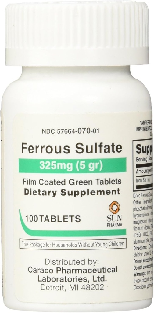 Eisensulfat-Eisen-Ergänzung Tabletten, 100 Zähler