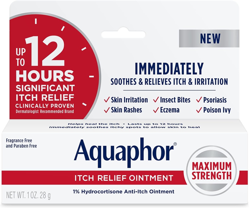 Aquaphore, onguent démangeaison 1% Hydrocortisone, 1 once