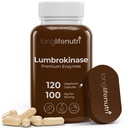 LongLifeNutri Lumbrokinase 100mg – Maximale Aktivität 2,000.000 Einheiten pro Servierung, 120 vegetarische Kapseln, 2-Monats-Versorgung, Natürliche Enzym-Ergänzung für zirkulierende Gesundheit, Lab getestet, Made in USA