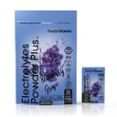 PolvereVitamina Elettroliti Polvere Plus, Keto, Mirtillo Uva, Zucchero Zero, Potassio 1000mg, Calcium 120mg, Magnesio 120mg, Non OGM, Calorie Zero, 30 Pacchetti di Idratazione