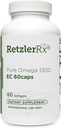 HormoneSynergy Omega 1300 EC Huile de poisson Softgels - supplément Omega 3 à haute résistance avec absorption accrue - IFOS Vérifié, enrobé entérique, 600mg EPA, 260mg DHA - 60 Nombre