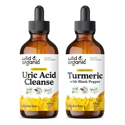 Acido urico selvatico e organico tintura 4 fl oz & Tincture Turmeric 4 fl oz