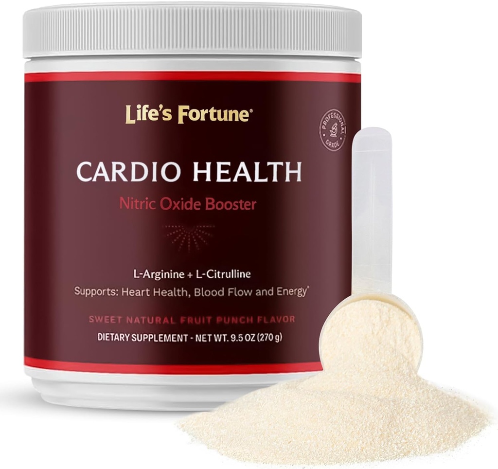 Life's Fortune 5000mg L- Arginin Ergänzungspulver & 1000mg L-Citrulline, Hochpotenz Nitric Oxid Gesundheit Booster, Endurance, Workout Performance, Natural Fruit Punch Flavor (20 Servierungen)