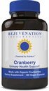 Rejuvenation Thérapeutique Canneberge biologique 160:1 Extrait (45 mg PAC = 40 000 mg de canneberge fraîche) - L'extrait de canneberge le plus potent (120 capsules végétaliennes, sans sucre, sans soja)