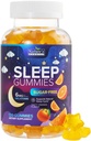 Schlafgummis 6mg pro Servierung - Sugar Free Melatonin Gummy Supplement für Erwachsene - Natural Zero Sugar Sleeping Gummy für Erwachsene & Kinder, Orange Flavored, Extra Strength Sleep Support - 120 Gummis