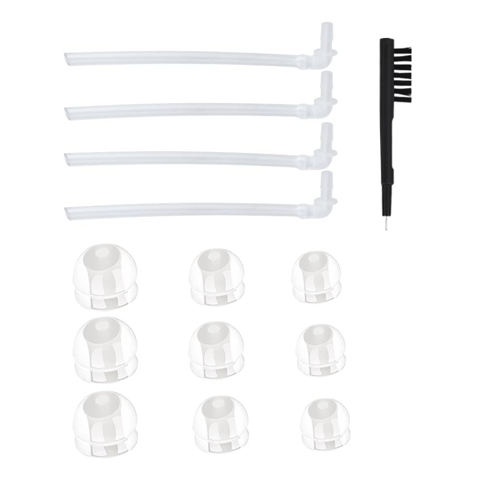 Ensemble universel de dômes pour aides auditives BTE - comprend 9 bouchons d'oreille mono-layer, 4 tubes de résonance et 1 brosse de nettoyage