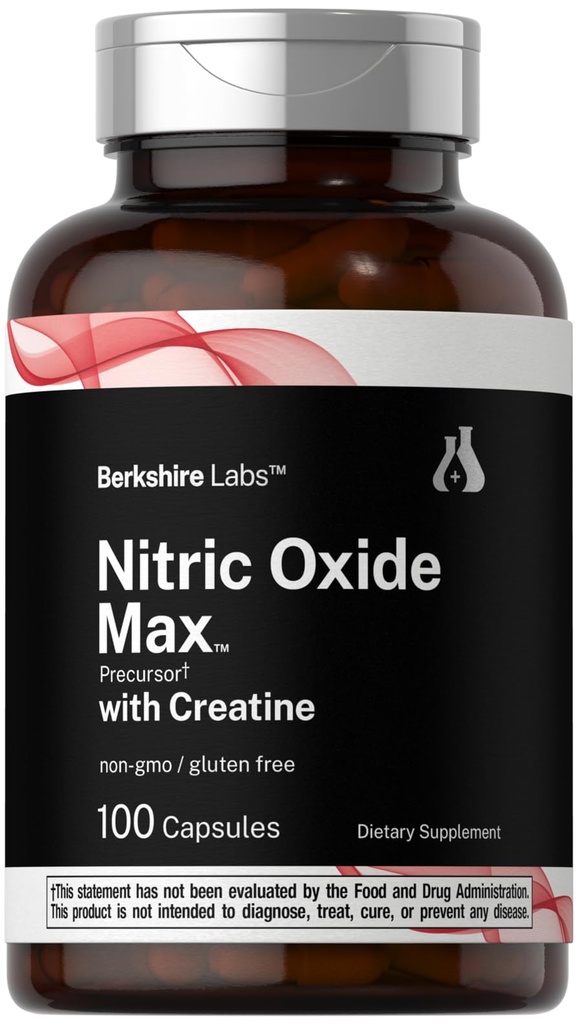 Horbäach supplément à l'oxyde nitrique avec la créatine : 100 capsules L Citrulline, L Arginine et la créatine monohydratée.