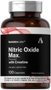 Horbäach supplément à l'oxyde nitrique avec la créatine : 100 capsules L Citrulline, L Arginine et la créatine monohydratée.