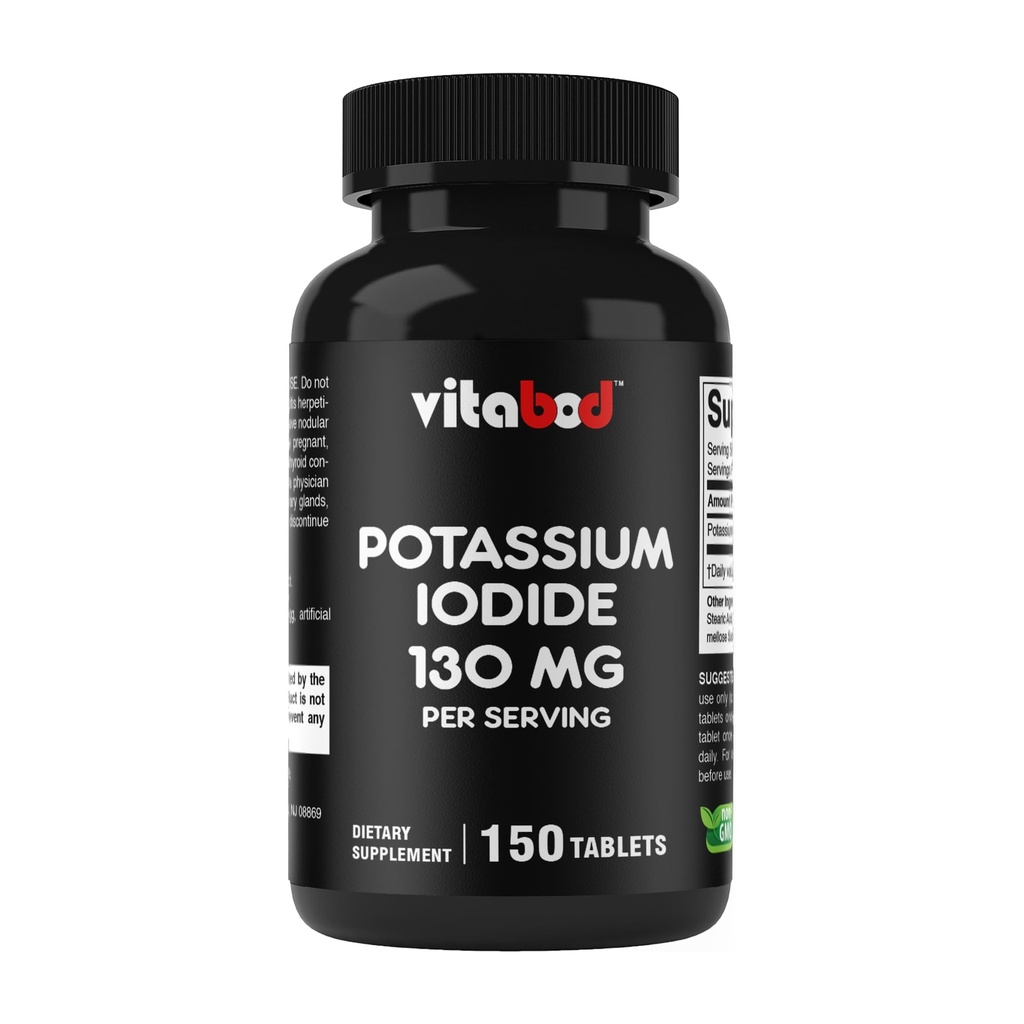 Supplément diététique iodide de potassium 130 mg par portion - 150 comprimés (2 bouteilles)
