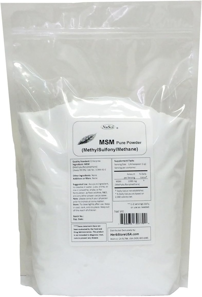 MSM (Methylsulfonylmethan) Reines Pulver (4000 Gramm (8,8 lb))