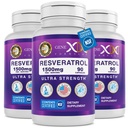Genex Formeln 1500mg Resveratrol mit BioPerine für Absorption (3 Pack) | Organic Trans-Resveratrol Kapseln aus japanischem Knotweed, Antioxidans Ergänzung für gesundes Altern