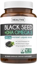 Kaltgepresste schwarze Seed Öl Kapseln - Vegan Non-GMO Nigella Sativa Schwarz Seed Öl Supplement mit Omega 3 DHA für Full Body Wellness & Brain Support - Vegan Omega 3 & Thymoquinone-Rich (1 Monat)