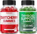 Ciliegia di Tart (90 Gummies) Supporto di livello di acido urico per gli adulti - potente antiossidante con Celery Seed e supporto tiroide (90 Gummies) Ashwaganda & Bladderwrack Support Supplemento - Vegan & Made in USA