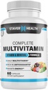 Komplette Multivitamin Kapseln für Männer und Frauen - 60 Zähler - 30 Portionen - 1 Monat Versorgung